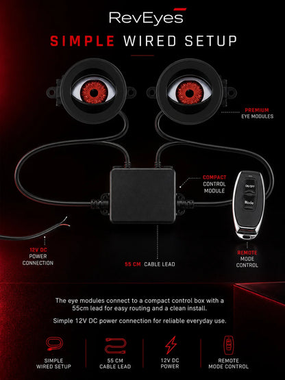 MotoGlow™ Animated Eyes – 3 Inch Universal LED Lights