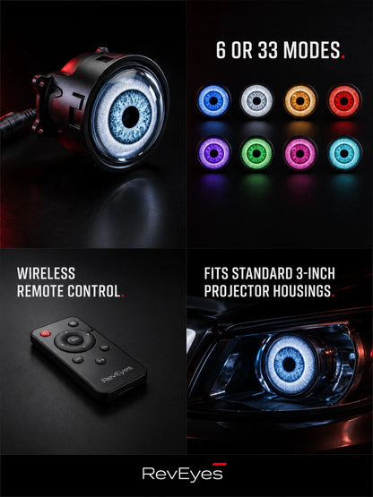MotoGlow™ Animated Eyes – 3 Inch Universal LED Lights